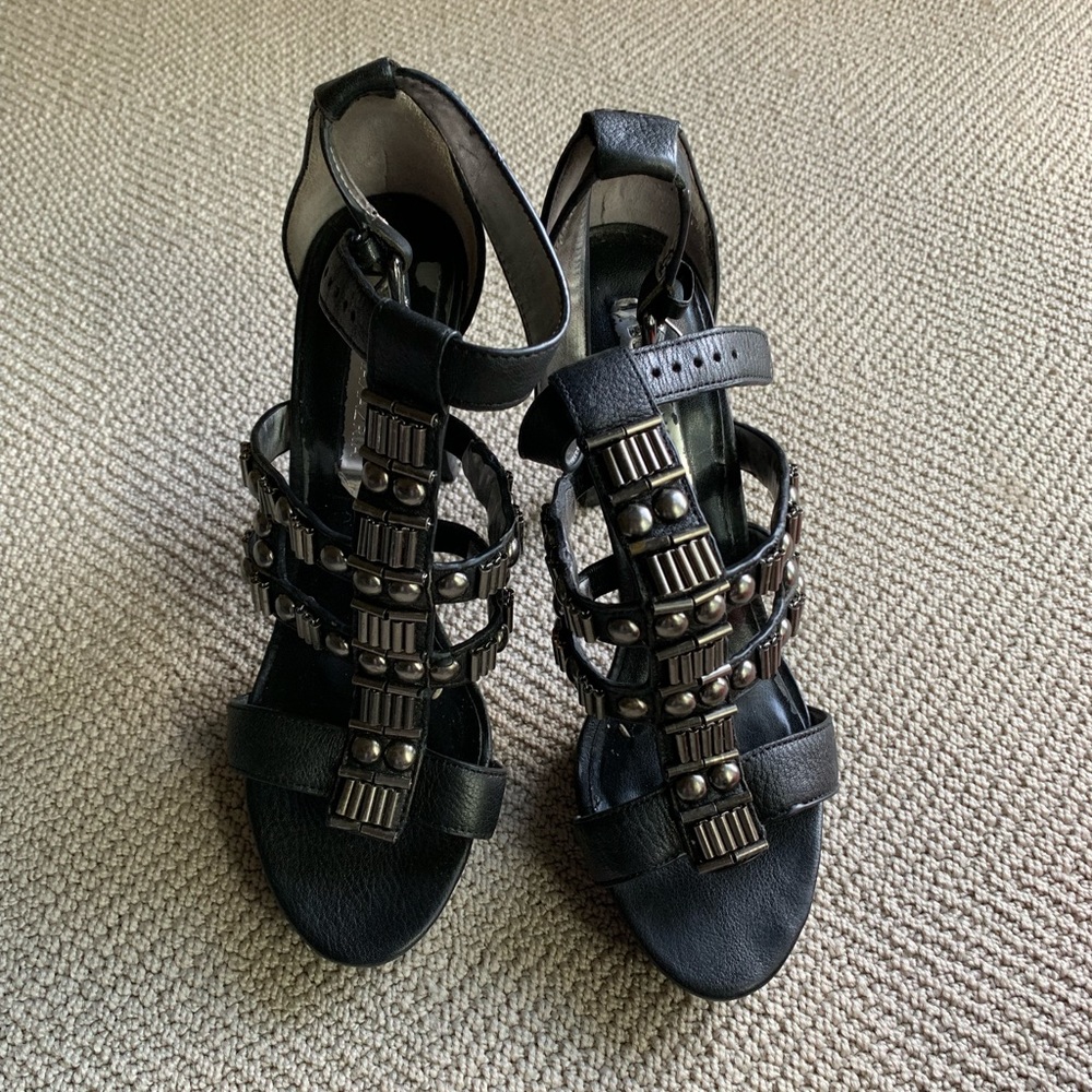 BCBG leather black heels